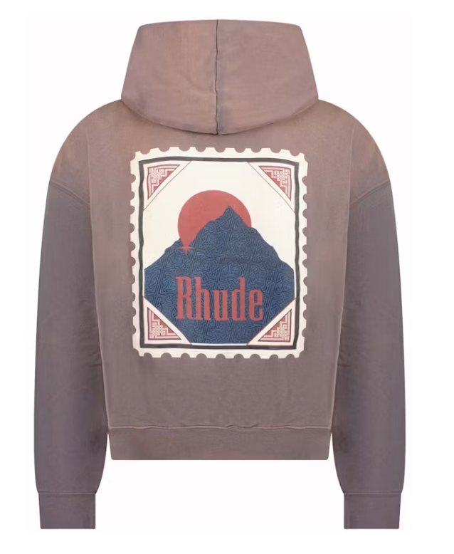 Rhude Moonlight Stamp Hoodie Grey