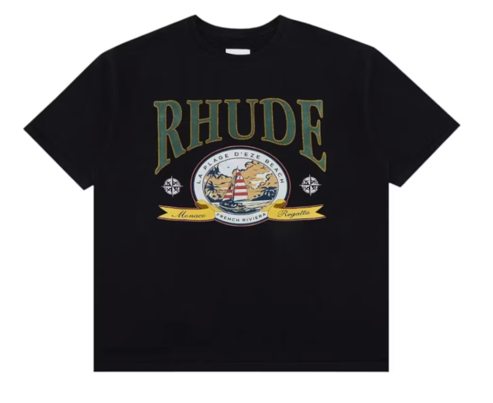 Rhude Monaco Regatta T-shirt Vintage Black