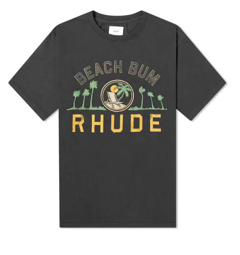 Rhude Palmera T-shirt Vintage Black