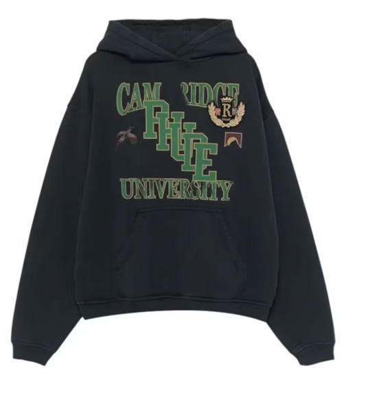 Rhude University Hoodie Black