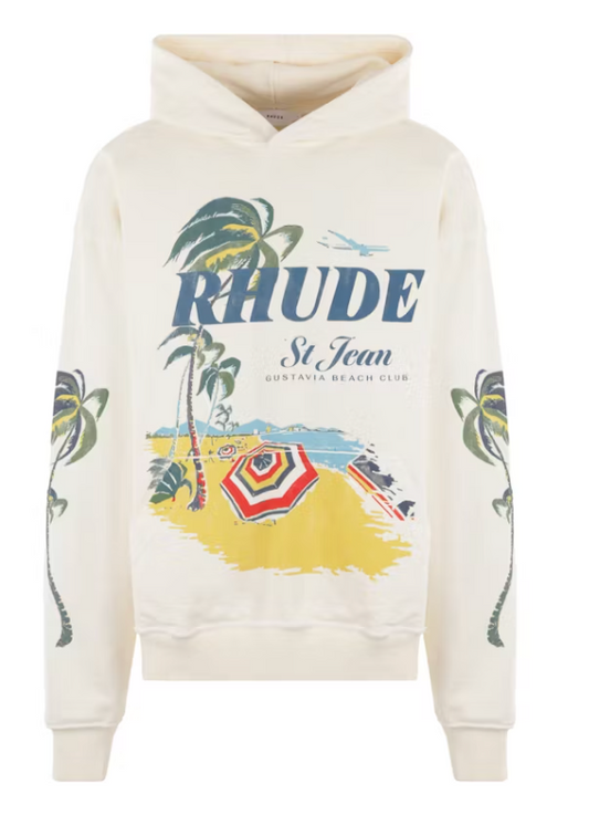 Rhude Beach Club Hoodie Vintage White/Multicolor