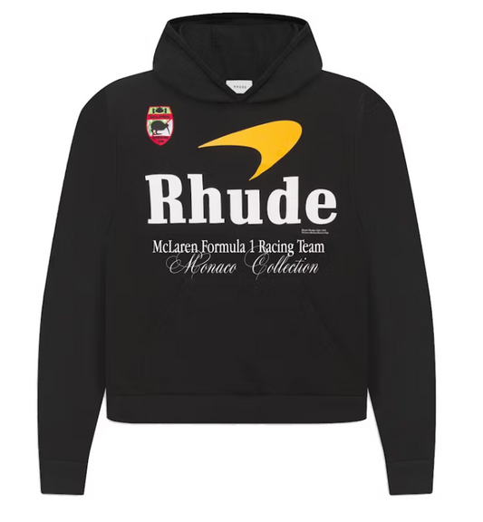 Rhude x McLaren Logo Hoodie Black