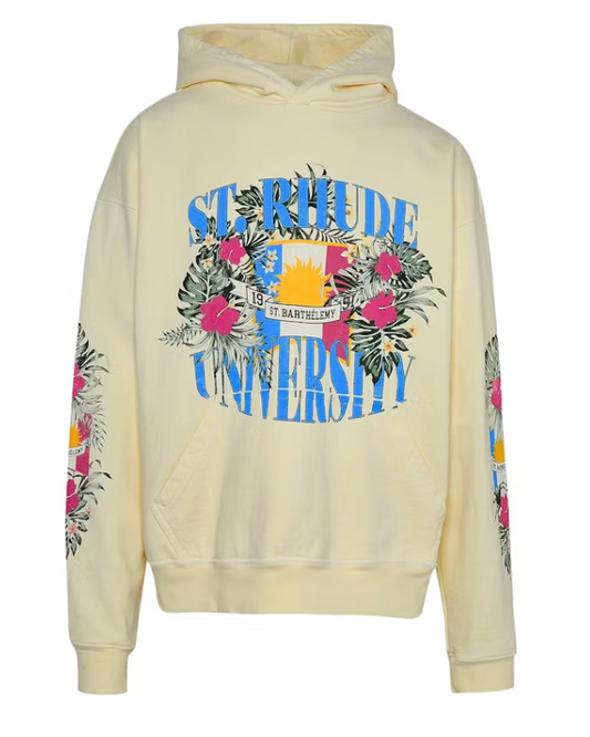 Rhude University Hoodie Cream