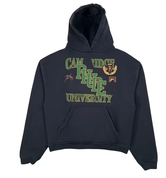 Rhude Cambridge University Hoodie Black