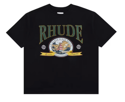 Rhude Monaco Regatta T-shirt Vintage Black