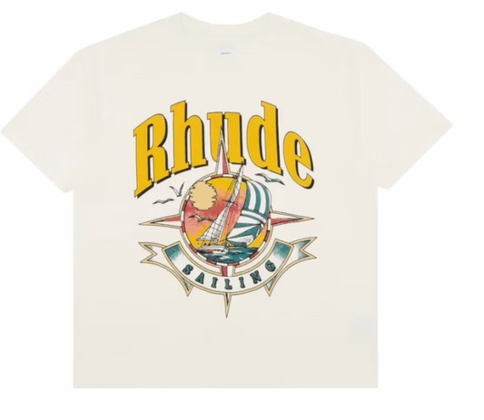Rhude Port De T-shirt Vintage White
