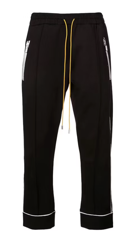 Rhude Contrasting Trim Track Pants Black