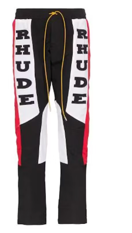 Rhude Rhacing Logo Slim Fit Pants Black/Red
