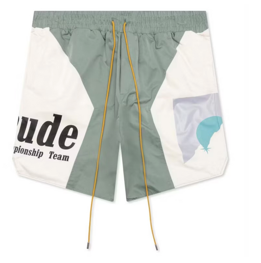 Rhude Senna Flight Shorts Sage/Cream